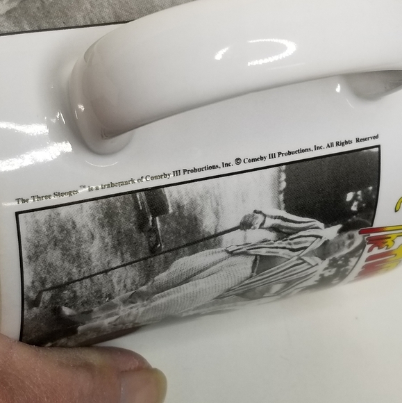The Three Stooges Coffee Mug‎ Tea Cup Larry Moe Curly Golf Scene 10oz - Picture 7 of 8